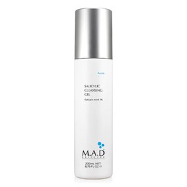 M.A.D Skincare Salicylic Cleansing Gel 6.75 oz | Acne Facial Wash with 2% Salicylic Acid for Clear Skin