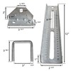 A.A 12" Galvanized Swivel Top Bunk Bracket Kit with Hardware