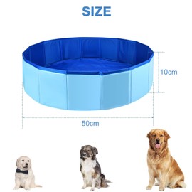 Dog Pool, 50 x 10 cm, Foldable Dog Pool for Small, Foldable Dog Paddling Pool, Foldable Dog Pool, Non-Slip Pet Swimming Pool, Foldable Dog Pool, Paddling Pool, Swimming Pool for Dogs, Doggy Pool