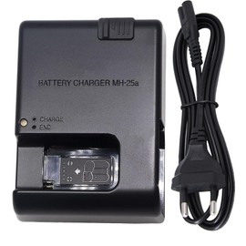 MH-25a - Caricabatterie compatibile con EN-EL15c EN-EL15 EN-EL15a EN-EL15b Batteria Nikon D850 D750 D7500 D7200 D7000 D7100 Coolpix Z5 Z6 Z7 D610 D600 D800 D80 10 Macchina fotografica & 100 cm AC Cord