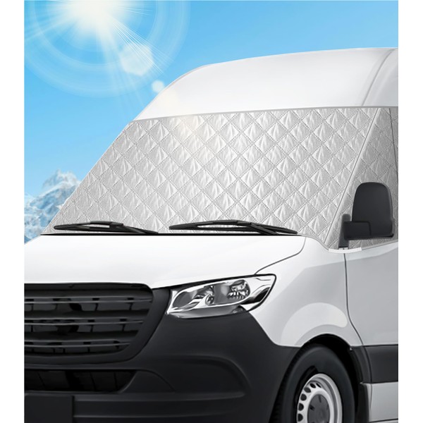 VANNCAMP Windshield Cover for Mercedes Sprinter 2007-2025 Motorhome, Front Window