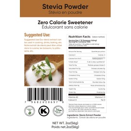 CCnature Stevia Powder Extract Natural Sweetener Zero Calorie Sugar Substitute 2oz