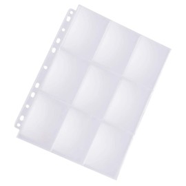 Trading Card Sleeves Transparent Waterproof Game Card Sleeves Album Trading Card Binder Storage Album Pages (540 Pockets)