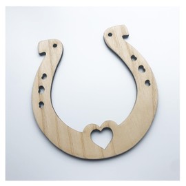 Wooden Horseshoe Plaque, Good Luck Wedding Gift, Anniversary Present, Room Hanging Decor for Couples, Friends