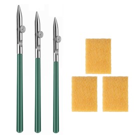 6-Pack Art Ruling Pen Set, 3 Sizes Masking Fluid Pens And 3 Glue Residue Erasers for Watercolor Painting, Drawing, Mounting - Adjustable Ink Line Width for Artists, Students
