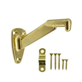 Handrail Bracket Extended Neck Design Brass, 2 Pack | HOWTOOL