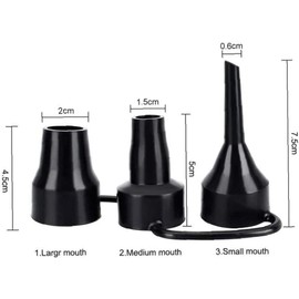 Air Pump Replacement Nozzles, Plastic Pump Nozzles, 3 Sizes Inflatable Pump Head, Air Pump Inflator Adaptor Accessory