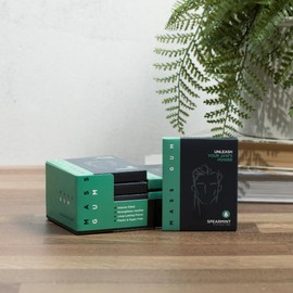 MASS GUM Tough Chewing Gum - Spearmint - Jawline Exerciser - Hard Gum - 10 Packs of 12 Pieces (120 Total Pieces)