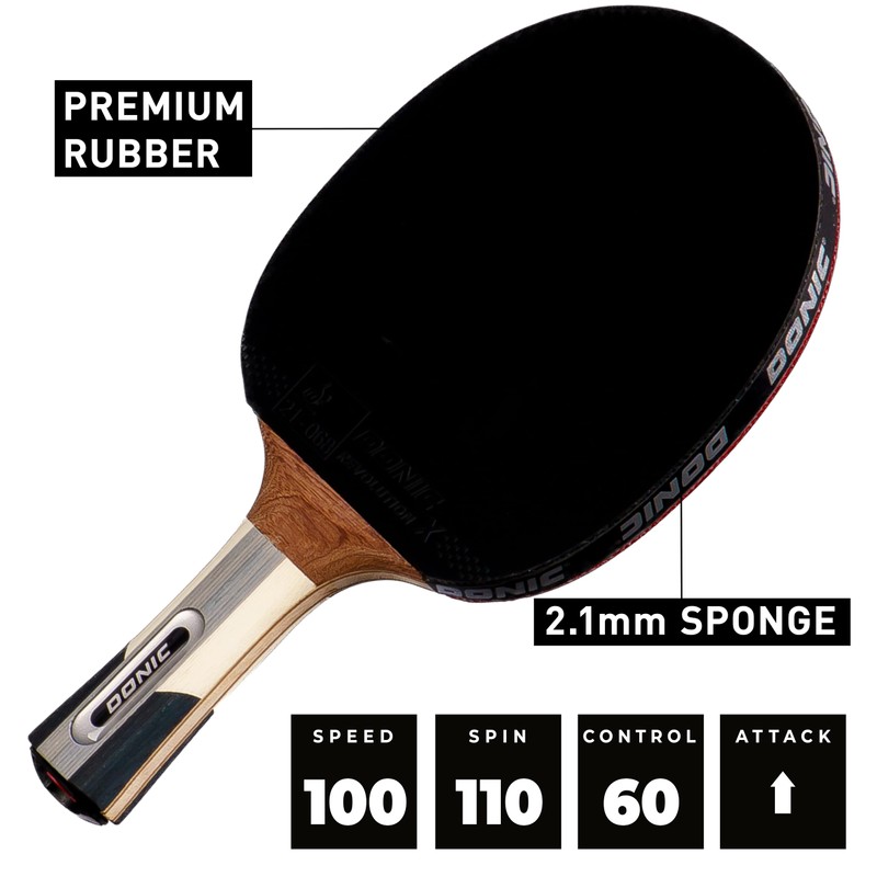 Donic-Schildkröt Waldner 1000 Table Tennis Bat, ABP Handle, Sponge 2.1