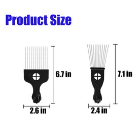Metal Hair Pick Afro Pick Afro Comb Hair Picks for Curly Hair Hair Picks for Women Hair Pick Comb for Men