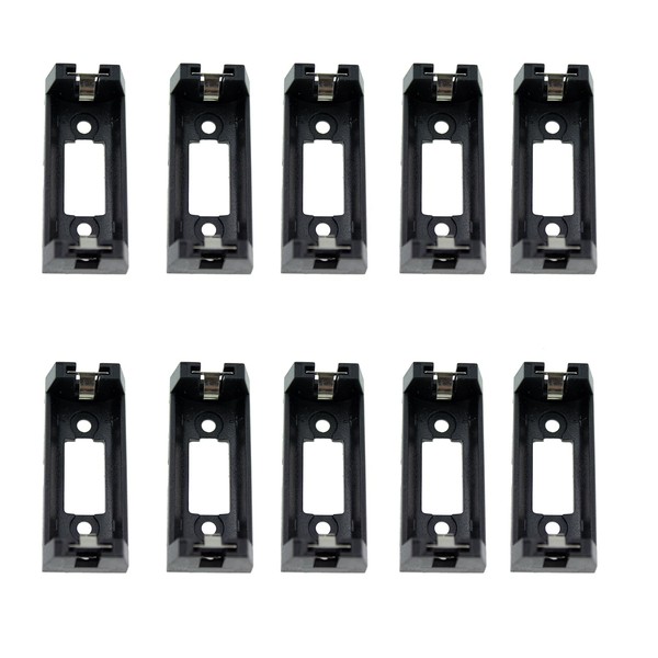 TAODAN 10pcs Black Battery Holder Case Box Clip for CR123