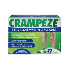 Crampeze | Helps Relieve Leg Cramps & Spasms, Night Cramps, Mild Muscle Cramps and Twitches | 30 Capsules