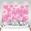 6x4ft Pink Hearts Backdrop 90s backdrops for Photoshoot,Baby Shower,Birthday,Valentine's Day