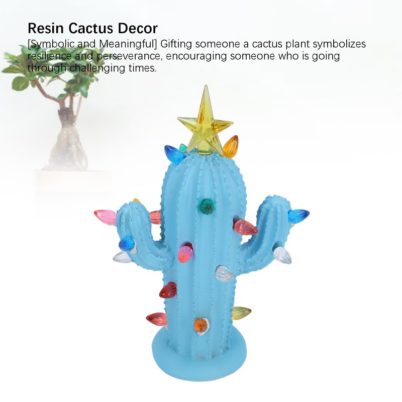 Cactus Figurine Resin Home Decor Plant Cactus Christmas Tree with