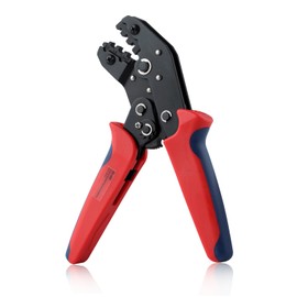 GOLD DEER Crimping Pliers, Ratcheting Type, For Open Barrel Terminals, Crimping Capacity AWG26-16, 0.5-1.5 mm², Core-wire and Coating, Crimping Tool, Precision Crimping Pliers, Terminal Crimping