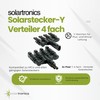 SOLARTRONICS 2 Pairs Y Connectors for Solar Cable Photovoltaic 4-Way