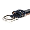 KIETH KE21463-29 Men's Business Belt, Genuine Leather, Navy, Smooth Leather,