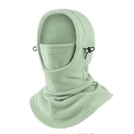 Fleece Balaclava Ski Mask Winter Face Mask for Men Women Face Cover for Cold Weather Gear Skiing Snowboarding, Green, One Size