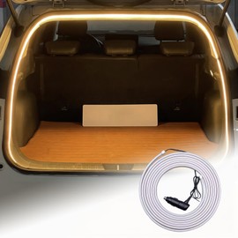 JUPIZEUS For 2019-2024 toyota RAV4 LED Rear Trunk Cargo Light Interior Decoration Lights Accessories Waterproof DC 15V (Warm Ligh)