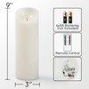 5plots 9" x 3" Flickering Flameless Candles - Battery Operated