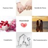Anillos de Pareja Plata 925 Anillo de Compromiso Ajustable, Regalo