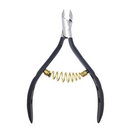 YNR Cuticle Nippers and Cuticle Pusher Manicure Tools - Professional Nail Cuticle Remover Cutter Clippers Tool for Gel Nail Art Fingernails Toenails,Stainless Steel, Travel, Gift,Spa (Black Doted)