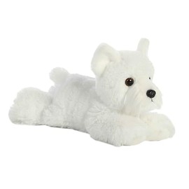 Aurora® Adorable Mini Flopsie™ Windsor Westie™ Stuffed Animal - Playful Ease - Timeless Companions - White 8 Inches