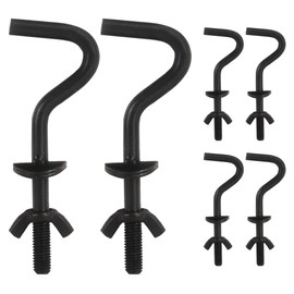 KVTTOZA 6 Packs Hammock Hooks Heavy Duty Replacement Zinc Hooks for Holding Hammock, 3/8 Inch Dia. Fit for 3/4 to 2 Inch Width Hammock Stand Parts Hardware