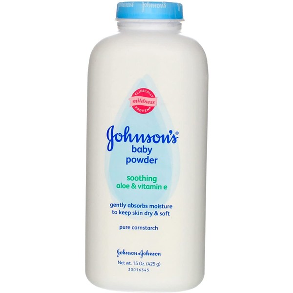 JOHNSON'S Aloe & Vitamin E Baby Powder 15 oz (Pack of 9)