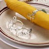 Bismillah Letter Napkin Rings Set of 6, Metal Napkin Ring