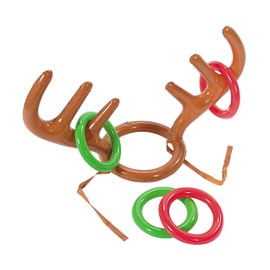 Fun Express - Reindeer Antler Ring Toss Game for Christmas - Toys - Inflates - Inflatable Games - Christmas - 5 Pieces