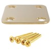Guitar neck joint plate 46.6mm x 50mm in gold including