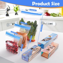 Adtefon Freezer Bags, 70 Pcs Food Storage Reusable Sandwich 3 Sizes Food Bags for Vegetables, Fruits, Meat, Grains