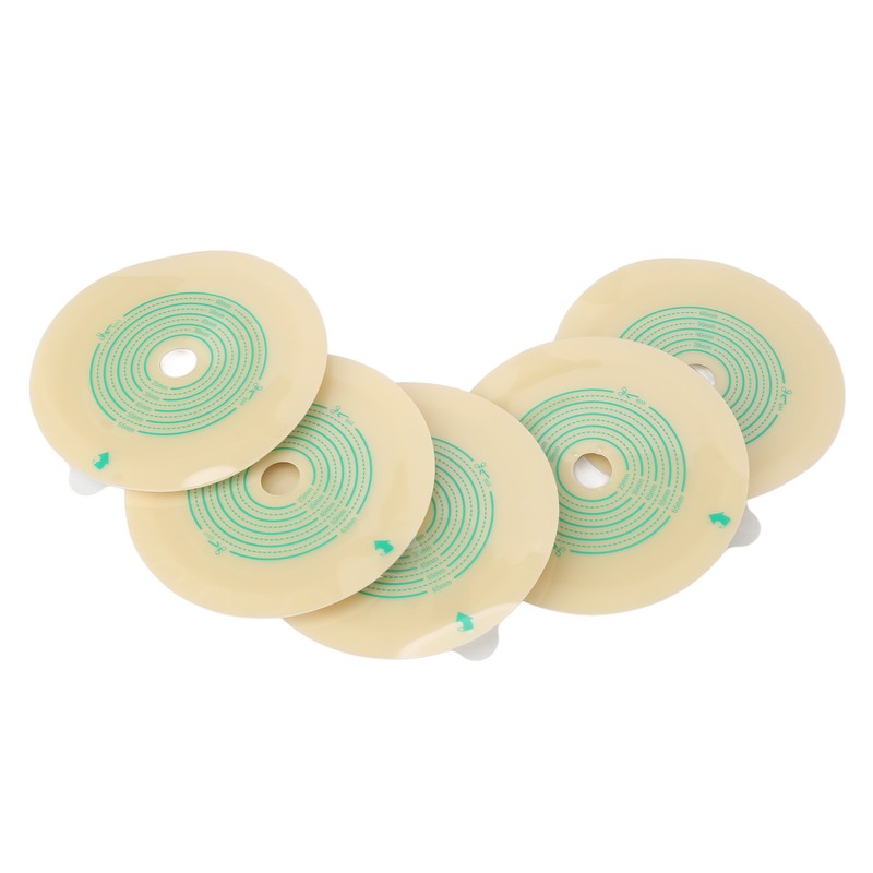 5pcs Ostomy Bag Barrier Clear Scale Cuttable Self Adhesive Hydrocolloid