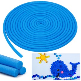 Frienda Foam Noodle Rope 40 ft 1 Inch Pool Noodles Tube Craft Versatile Foam Rod Rope Cylinder for Modeling, DIY Arts and Crafts Supplies(Blue)