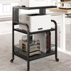GAOMON Printer Stand, Large Printer Table with Power Outlets and