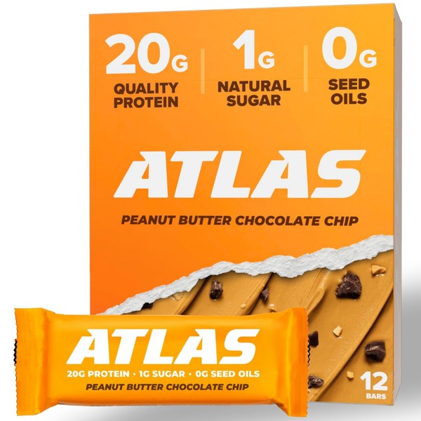 Atlas Protein Bar Atlas Protein Bar 20g Clean Protein, 1g