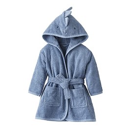 Vertbaudet Baby Bathrobe, Small Dino Oeko-Tex®, blue
