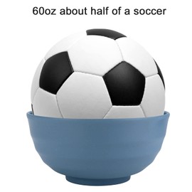 Homienly Wheat Straw Bowls Set 60 OZ Salad Bowls,Large Soup Bowls Set of 8 Serving Bowls for Ramen,Cereal,Salad,Serving Oatmeal Reusable Big Bowls for Kitchen,Microwave and Dishwasher Safe Bowls,Blue