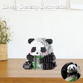 MJDDJA Mini Building Blocks- Bamboo Panda, Party Favors- Micro Blocks Panda Toy for Kids 6 7 8 9 10+, Mini Blocks Building Sets for Adults, Easter/Birthday for Boys and Girls(504PCS)