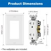 BESTTEN 20 Pack 20 Amp Decor Wall Receptacle Outlet, 20A