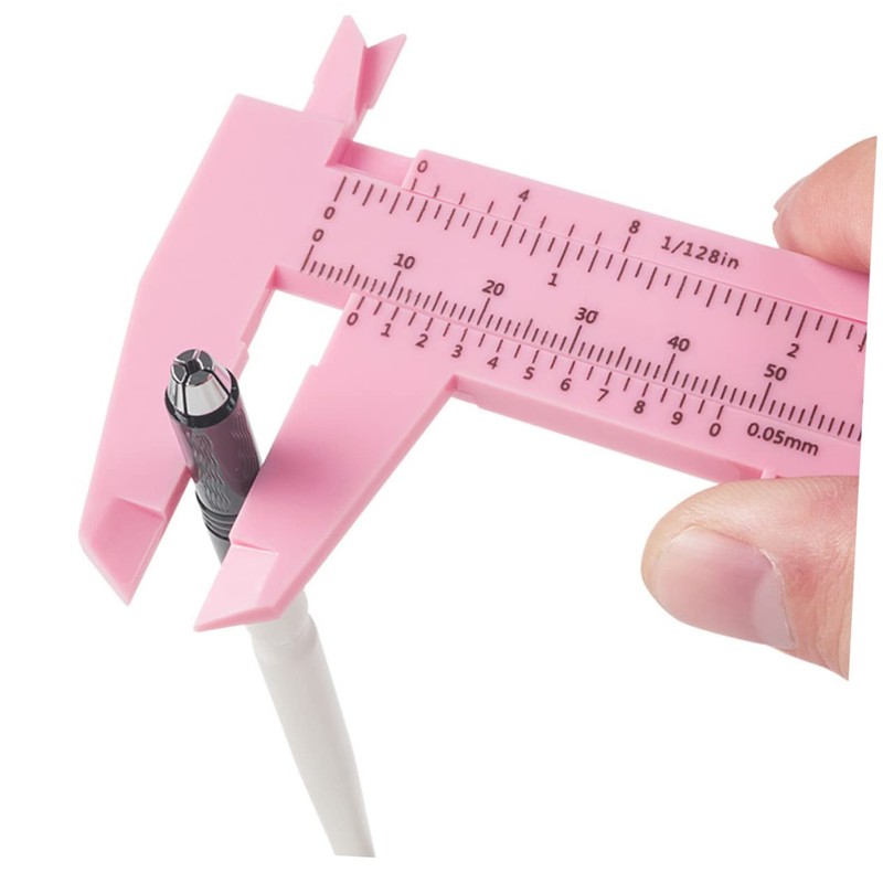 Angoily 6pcs Eyebrow Calipers Dual Scale Ruler for Precise Eyebrow