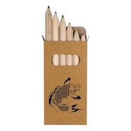 Azeeda 6 x 'Koi Carp' Short 85mm Pencils/Coloured Pencil Set (PE00067438)