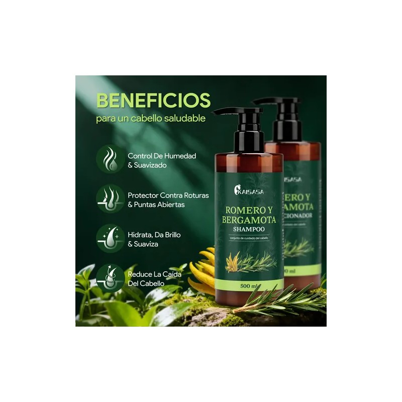 Kaisasa Romero Y Bergamota Shampoo Y Acondicionador De Kit