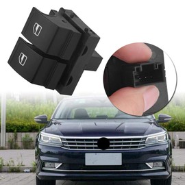 EVGATSAUTO Window Regulator Switch, Electric ABS Plastic Window Regulator Switch for B6 for MK5 for CADDY 2K0959857A Black