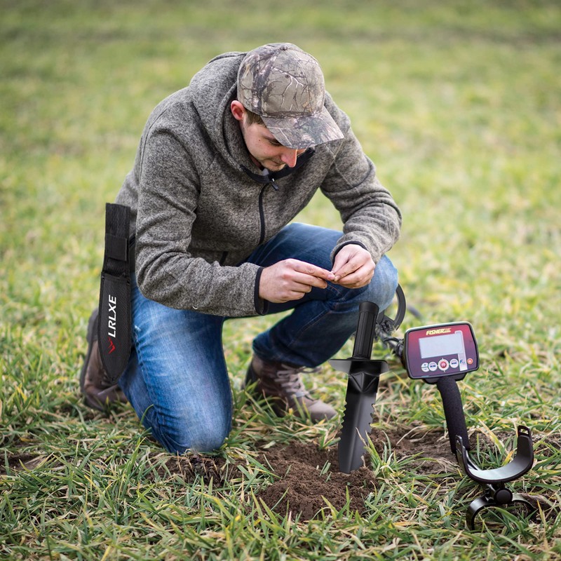 Metal Detector Shovel, LRLXE Sturdy Heavy Duty Double Serrated Edge