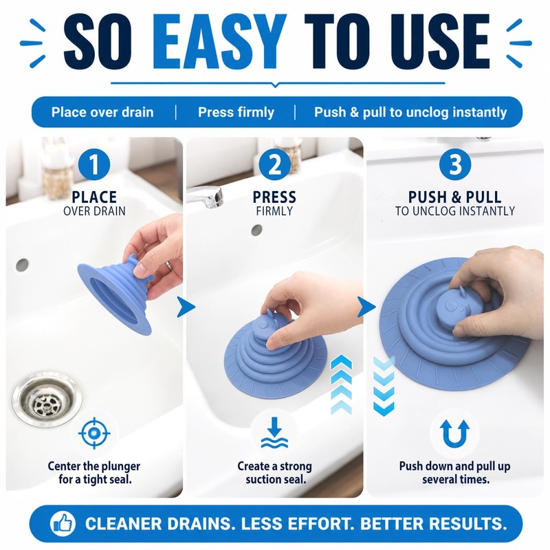 Bathtub Drain Stopper, 6 Inch Silicone Tub Stopper, Reusable Suction
