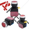APIELE 22mm Momentary Push Button Switch Metal Head Plastic Body