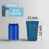 Homestockplus 16 Oz Drinking Cups,【Set of 12】 Unbreakable Cup Reusable