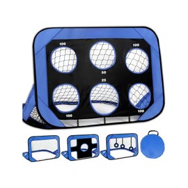 Portable Soccer Goals Set, Pop Up Backyard Soccer Goal Set, 3.6x2.4 FT Foldable Soccer Goal, Suitable for Backyard/Outdoor